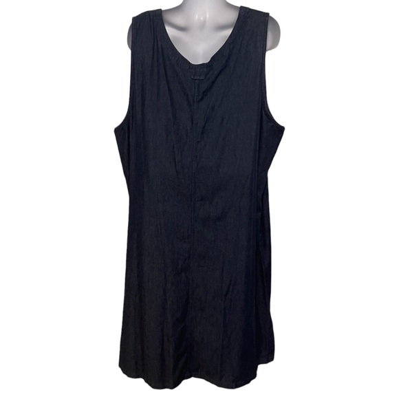 Mainstreet Blues Vintage Denim Jumper Sz 28WP Tank Dress Pockets Slip On Modest - Picture 2 of 4